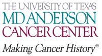 A logo for the university of texas md anderson cancer center.